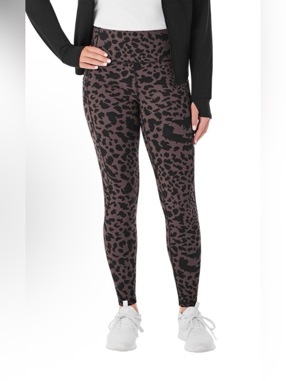 NWT Members Mark Women's High-Waist Leopard Print Leggings Size Small